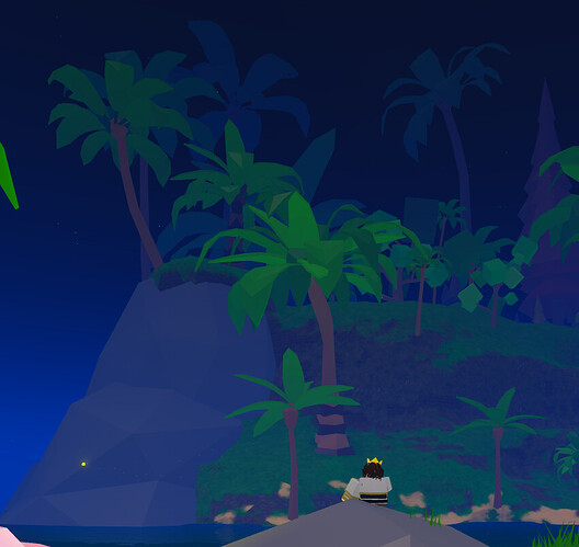 Palm Trees at night